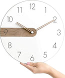 Stephanie Imports Modern Minimalist Exposed Wood Silent Wall Clock (Numerical) by CozyNest Decor