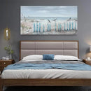 Big Wall Art for Living Room Extra Large Hand-painted Beach Oil Painting Ocean Sea Bird Seagull Canvas Artwork Framed Seascape Coastal Picture for Office Bedroom Decor 60 x 30 inch by CozyNest Decor