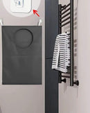 Hanging Laundry Hamper Bag – Space-Saving Dirty Clothes Storage with Free Adjustable Stainless Steel Over-the-Door Hooks & Suction Cup Hooks – Ideal for bathrooms, bedrooms & dorms (2, Gray) by CozyNest Decor