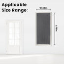 Magic Tape Stick On Curtains Window Shades Pull Down Blackout Window Cover Blackout Curtains for Bedroom No Drillng Self Adhesive Curtains No Rod Small Curtain, 35" W X 79" L, Grey, 1 Panel by TinyTreasures Baby Boutique