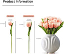 Buart Artificial Tulip in Bulk for Home Kitchen Wedding Bridal Bouquet,Fake Flowers for Valentine's Day Mother's Day Easter Table Centerpieces Decorations(Peach,Real-Touch,12pcs) by CozyNest Decor