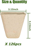 126 Packs Square Peat Pots, 3.15 Inch Seed Starting Pots with Drainage Holes Square Nursery Pot,Biodegradable Eco-Friendly Round Plant Seed Starter Peat Germination Seedling Trays by GreenHaven Gardens