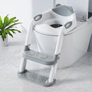 SKYROKU Toilet Potty Training Seat with Step Stool Ladder, Toddler Potty Seat for Kids and Toddler Boys Girls, Splash Guard and Safety Handles(Grey) by TinyTreasures Baby Boutique