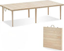60" X 30" Boho Low Picnic Table, with Two Available Heights,Seating for 6 People,Natural by GreenHaven Gardens