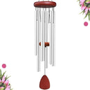 Large Aluminium Wind Chimes Outside, Soothing Melodic Memorial Sympathy Wind Chime, Suitable Outdoor Garden Decor, Gift for Mom Women Neighbors (Silver Wind Chimes-36) by CozyNest Decor