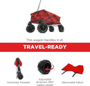 Creative Outdoor Wagon for Kids Push Pull Collapsible Stroller Giant All-Terrain Folding Cart | XXXL Monster Series Wagons | Outdoor Garden & Tailgate | Red by GreenHaven Gardens