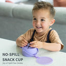 Silicone No Spill Snack Cups for Toddlers – Portable Baby Snack Cup Containers with Dustproof Lid – Dishwasher-Friendly Toddler Spill Proof Cups Without BPA, Lead, or Phthalates – Beige and Green by TinyTreasures Baby Boutique