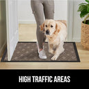 GORILLA GRIP 100% Waterproof All-Season WeatherMax Doormat, 72x24, US Designed Natural Rubber, Stain and Fade Resistant, Low Profile Indoor Outdoor Door Mats, Easy Clean Patio Mat, Taupe Basket Weave by CozyNest Decor