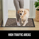 GORILLA GRIP 100% Waterproof All-Season WeatherMax Doormat, 47x35, US Designed Natural Rubber, Stain and Fade Resistant, Low Profile Indoor Outdoor Door Mats, Easy Clean Patio Mat, Taupe Basket Weave by CozyNest Decor