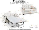 Pull Out Sofa Bed, Full Size Sleeper Sofa, 2-in-1 Convertible Corduroy Couch with USB Charging, Memory Form Couch for Living Room, Apartment and Small Space (Beige, Chenille - Full Size) by CozyNest Decor