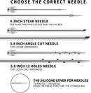 JY COOKMENT Meat Injector Syringe - Flavor Injector with 3 Stainless Steel Professional Needles;2pcs Cleaning Brush for BBQ Grill Smoker 2-oz Large Capacity Barrel by GreenHaven Gardens