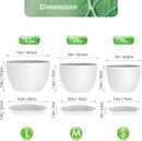 Plant Pots 12/10/9 Inch Pots, Set of 3 Plastic Planters with Drainage Holes and Saucers,Plastic Flower Pots,Nursery Planting Pot for Indoor Out Door Plants（White） by GreenHaven Gardens