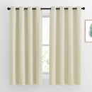 NICETOWN Bedroom Curtains Room Darkening Draperies - Grommet Top Beige Thermal Insulated Energy Saving Privacy Drapes for Apartment/Home Office, 2 Panels, W52 x L63 by TinyTreasures Baby Boutique