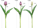 15pcs Artificial Tulips Flowers, Fake Tulips Real Touch, Faux Latex Bouquets, for Party Wedding Home Room Decoration (Purple) by CozyNest Decor