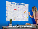 The Big A## Calendar Mid-Year Wall Planner – July to June Dry-Erase Board – Includes 1 Markers & 100 Labels – Lightweight, Easy to Hang Yearly Planner – Plan Goals & Adventures – Gray, 4’x3’
