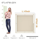 Fodoss Baby Playpen with Mat, Small Baby Play Pen(47x47inch), Playpen for Babies and Toddler (47×47inch Beige with mat) by TinyTreasures Baby Boutique