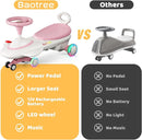 Kids Electric Ride On Car 12V - Electric Wiggle Car with Rechargeable Battery, LED Lights & Music,Anti-Rollover for Boys Girls Ages 3-8, Indoor/Outdoor Toy Vehicle up to 150 lbs by TinyTreasures Baby Boutique
