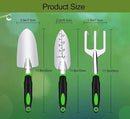 Garden Tool Set, 3 Piece Gardening Tools Includes Garden Trowel, Transplant Trowel and Hand Rake with Non-Slip Ergonomic Handle, Heavy Duty Gardening Kit for Gardening Planting, Gardening Gifts by GreenHaven Gardens