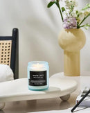 M&SENSE White Lazy - Clean Cotton & Jasmine Scented Natural Soy Wax Jar Candles for Home Decor 7.05oz 50 Hour Long Lasting Burning, Non Toxic Organic Natural Relaxing Candle for Women by CozyNest Decor