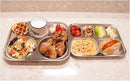 Korean Stainless Steel Divided Plates, Food Grade 304 Tray for Kids, Teens, Adults, Picky Eaters, BPA Free, 6 Sections, Diet Portion Control, Serving Platter, Dinner Snack, Set of 2 by TinyTreasures Baby Boutique