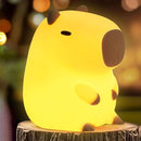 Cute Capybara Night Light, LED Squishy Novelty Animal Night Lamp,2 Levels Dimmable/Timer Nursery Nightlight for Kids, Rechargeable Touch Bedside Lamp, Bedroom/Dorm Decor, Baby Boys Girls Gifts by TinyTreasures Baby Boutique