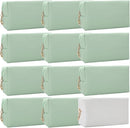 Bridesmaid Proposal Gifts Letter Cosmetic makeup bag bulk for Wedding Party Favors Bachelorette party decorations Toiletry Organizer Bag Makeup Case Gift (12, White&Sage Green) by TinyTreasures Baby Boutique