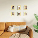 Vittanly 4x6 Picture Frames Set of 9, Shatter Resistant Plexiglass, Display 3.5x5 Pictures with Mat or 4x6 without Mat, Photo Frames for Wall or Tabletop, Engineered Wood, Gold by CozyNest Decor