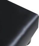 Joveco Small Footstool Ottoman, PU Leather Square Upholstered Footrest with Plastic Legs, Under Desk Foot Stools for Living Room Bedroom Office, Black by CozyNest Decor