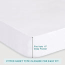 Fabdreams King Organic Cotton Mattress Protector, Waterproof, 78x82+17in, GOTS Certified, Temperature Regulating, Breathable, White by TinyTreasures Baby Boutique