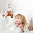 EERKEOD Baby Crib Mobile Bear Nursery Mobile for Boys Girls Teddy Velvet Mobile Nursery Decor for Infant Bedroom Hanging Baby Mobile for Bassinet Newborn Baby Gift（Brown Bear） by TinyTreasures Baby Boutique