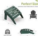 GREENVINES Adirondack-Ottoman | HDPE Plastic | Outdoor Footrest | All Weather | Foot Rest | Foot Stool | Forest | for Adirondack Chair | for Patio Backyard Pool by CozyNest Decor