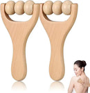 Ciieeo 2Pcs Wooden Massage Roller - Compact Handheld Tool for Foot Shoulder Neck and Waist Relaxation - Improve Sleep Quality by CozyNest Decor