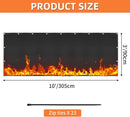Grill Heat Shield and Deck Protector Mat, Fireproof BBQ Backing Screen for Fence and Railing Heavy Duty Black 3'x10' by GreenHaven Gardens