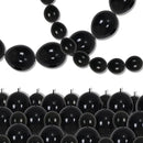 Black Linking Balloons, 120PCS Linked Balloon with Tail for Balloon Wall Arch and Chains, Quick Linkable Balloons for Wedding Birthday Baby Shower Engagement Graduation Party Decorations (6+10inch) by CozyNest Decor