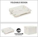 Bidtakay Baskets Collapsible Large Toy Storage Baskets for Organizing Set of 3 Closet Organizer Linen Cream Storage Bins 15 X 11 X 9.5 Inch Shelf Organizer Bins for Nursery Storage (Light Beige) by TinyTreasures Baby Boutique