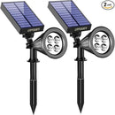 URPOWER Solar Lights Outdoor, Adjustable Solar Spot Lights Outdoor, 2-in-1 Waterproof Solar Landscape Spotlights Wall Light, Dusk-to-Dawn Solar Powered Outdoor Light for Garden, Yard, Pathway (2 Pack) by GreenHaven Gardens