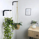 2-Piece Set of Plant Hooks for Wall 6 inch - Mounted Wooden Plant Hook - Indoor and Outdoor Bracket Plant Hanger for Planters, Lanterns, Bird Feeders, Patio Decorations (Black) by GreenHaven Gardens