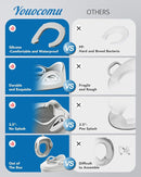 Potty Training Toilet Seat, Toddler Toilet Seat Attachment with Safety Handles, Detachable Soft Cushion, Anti-Slip Design and Splash Guard, Baby Toilet Seats for Kids, Boys and Girls (Grey) by TinyTreasures Baby Boutique
