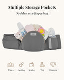 Baby Carrier Pro, MOMTORY Safety-Certified 6-in-1 Ultra Storage Baby Carrier Newborn to Toddler, Detachable Baby Holder Carrier with Hip Seat, Ergonomic Cozy Baby Front and Back Carrier for 7-50lbs by TinyTreasures Baby Boutique