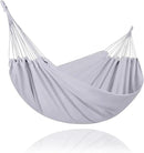 SUNCREAT Tree Hammocks for Outside, Double Hammocks 2 Person Heavy Duty for Trees, Light Gray by GreenHaven Gardens