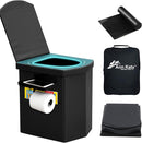 Upgrade XL Portable Toilet for Adults, Extra Large Portable Travel Floding Toilet, Camping Tall Toilets with Lid for Adults and Kids Compact Potty for Car,Hiking,Beach and Camping by TinyTreasures Baby Boutique