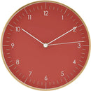 LUUK LIFESTYLE Modern Wall Clock with Silent Quartz Movement, Stylish and Elegant, for Living Room, Bedroom, Dining Room, red and Gold by CozyNest Decor