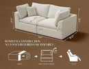 78.9" Loveseat Sofa, Cloud Boneless Couches for Living Room, Modern Modular Sectional Sofa, Oversized, Warm White by CozyNest Decor