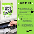 Molly's Suds Dishwasher Pods | Clean Dishwasher Detergent, Cuts Grease & Rinses Clean (Residue-Free) for Sparkling Dishes | 60 Auto-Release Tabs (Citrus) by CozyNest Decor