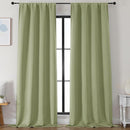 Simplebrand Ava Sage Green Blackout Curtains for Bedroom 96 Inches Long 2 Panels, Solid Thermal Insulated, Energy Saving Living Room Window Treatment Curtains Blackout Drapes, W50 x L96 Inch, Sage by TinyTreasures Baby Boutique
