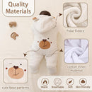 XIFAMNIY Newborn Fleece Footie Jumpsuit Hooded Warm Thicken Winter Outwear Snowsuit for Baby Girls and Boys by TinyTreasures Baby Boutique