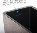 GardenBasix Elongated Self Watering Planter Pots 2-Pack Window Box 5.5 x 16 inch Indoor Home Garden Modern Decorative Pot for All House Plants Flowers Herbs (Coffee,2) by GreenHaven Gardens