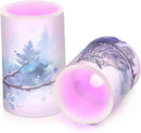 Flickering Flameless Candles, Owl on Tree LED Candles with Remote Timer, Set of 2 Battery Operated Candle for Valentine Wedding Birthday by GreenHaven Gardens