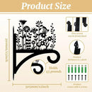 Peacoblue Iron Plant Hangers Hooks for Outdoor Indoor Hanging Plants Flower Fern Pot Lantern Bird Feeder Wind Chimes, 12"x15" Weather Resistant Metal Wall Holder for Porch Garden Farmhouse(Wildflower)