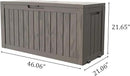 90 Gallon Lockable Resin Deck Box with Wheels, Waterproof & UV-Resistant Outdoor Storage Box for Outdoor Cushion Storage, Garden Tools & Pool Accessories Storage, Gray by CozyNest Decor